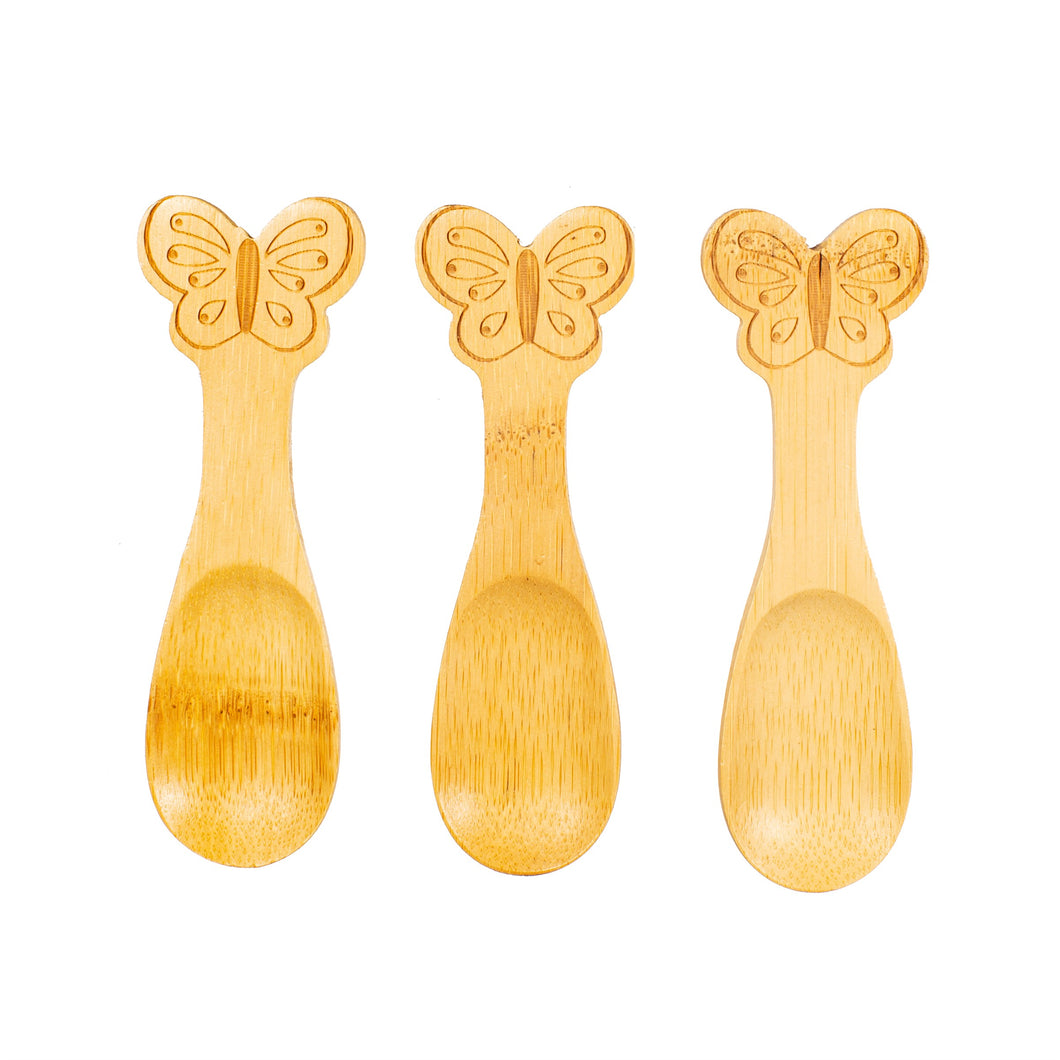 Bamboo Butterfly Spoons - Set of 3 - Eco-friendly